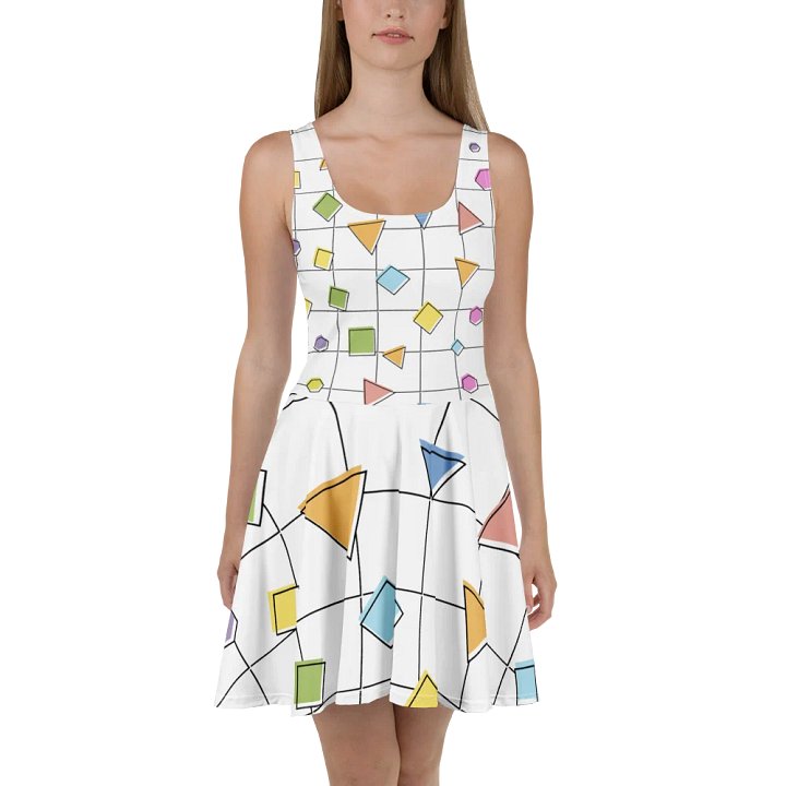 Geometric Fusion Sleeveless Skater Dress product image (2)