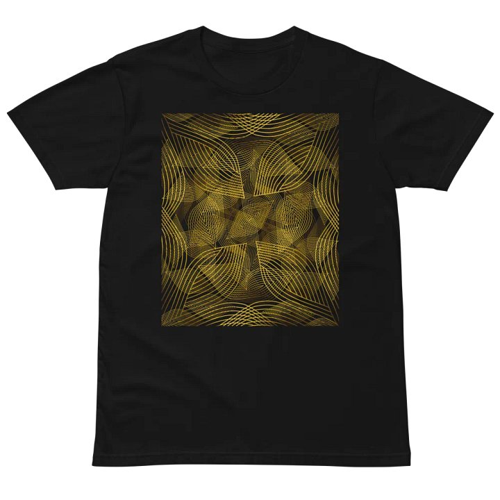 T-Shirt with golden lines and leaf design product image (2)