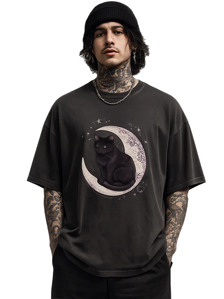The Moon Familiar // Celestial Cat Box Tee product image (2)