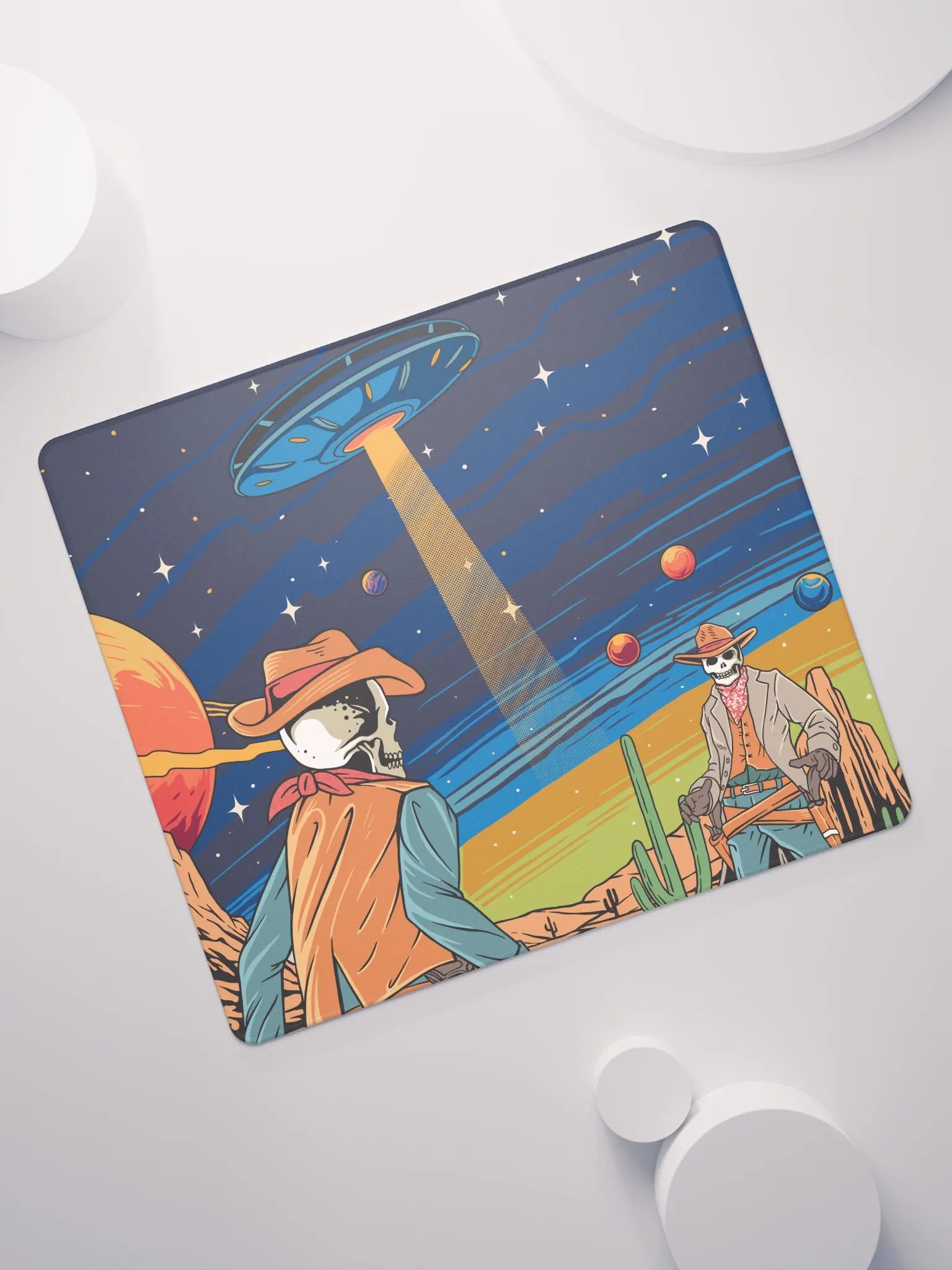 Skeleton Space Cowboys Gaming Mouse Pad product image (7)