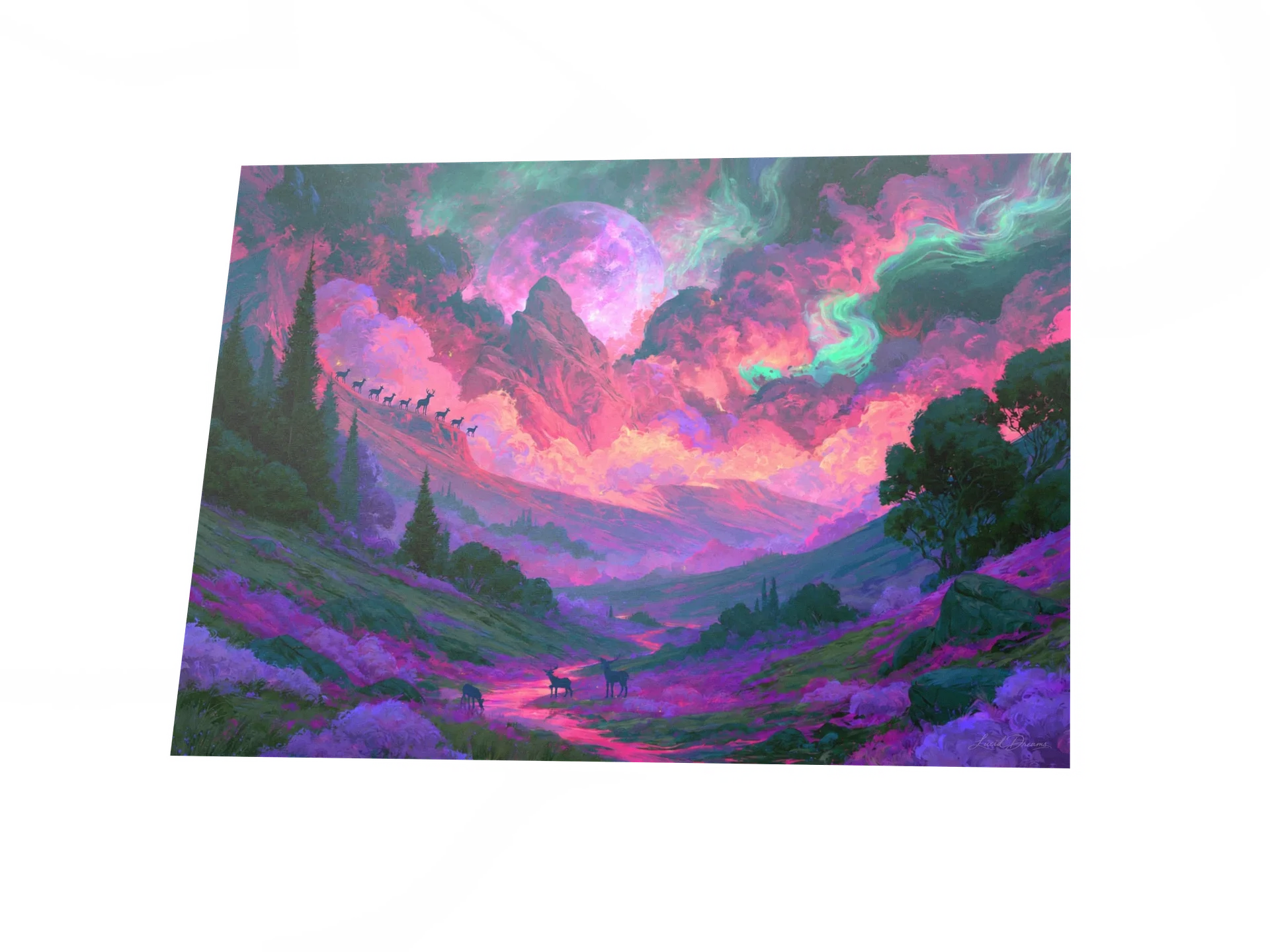 Neon Moon Landscape Art Print — Neon Moon Valley product image (3)