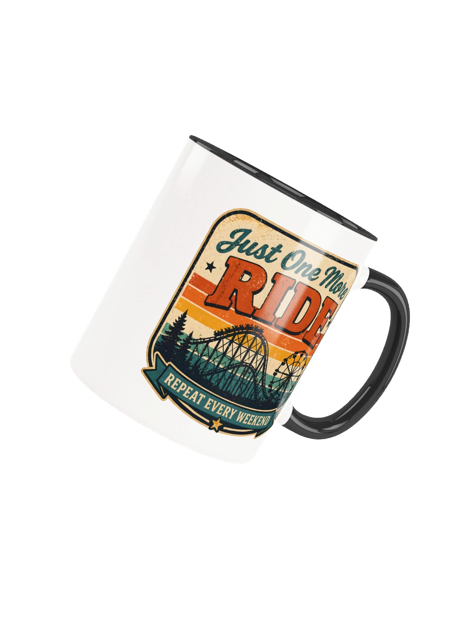 Just One More Ride Mug – Retro Coaster Sunset Coffee Cup for Thrill Seekers product image (64)