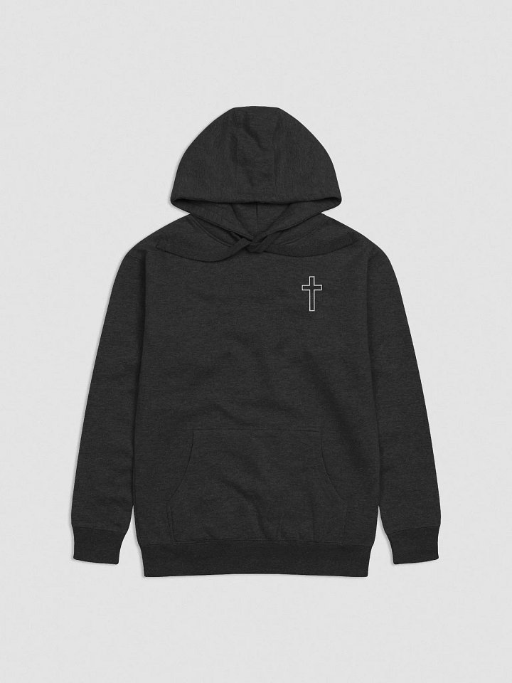 Simple Cross Embroidered Black Hoodie product image (1)