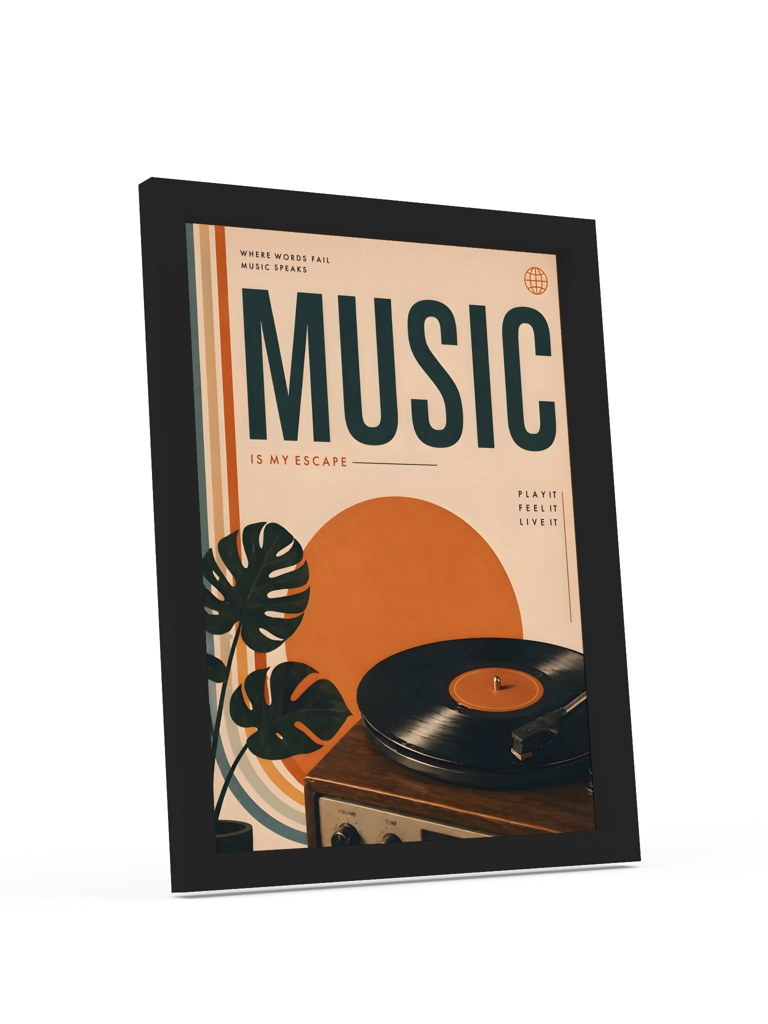 Music Speaks — Retro Framed Poster product image (4)