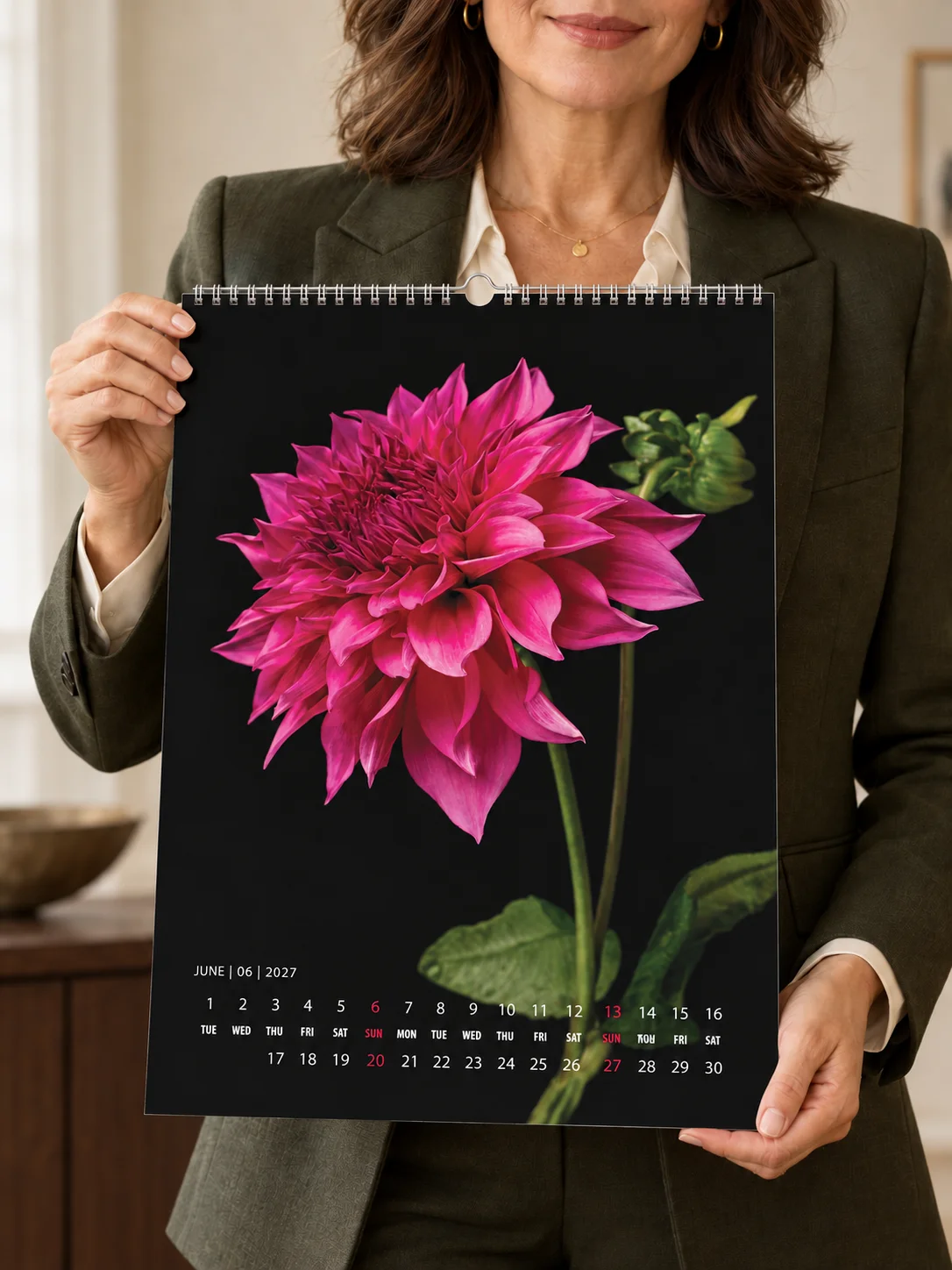 Dahlia Portraits 2027 - Fine Art Wall Calendar product image (1)