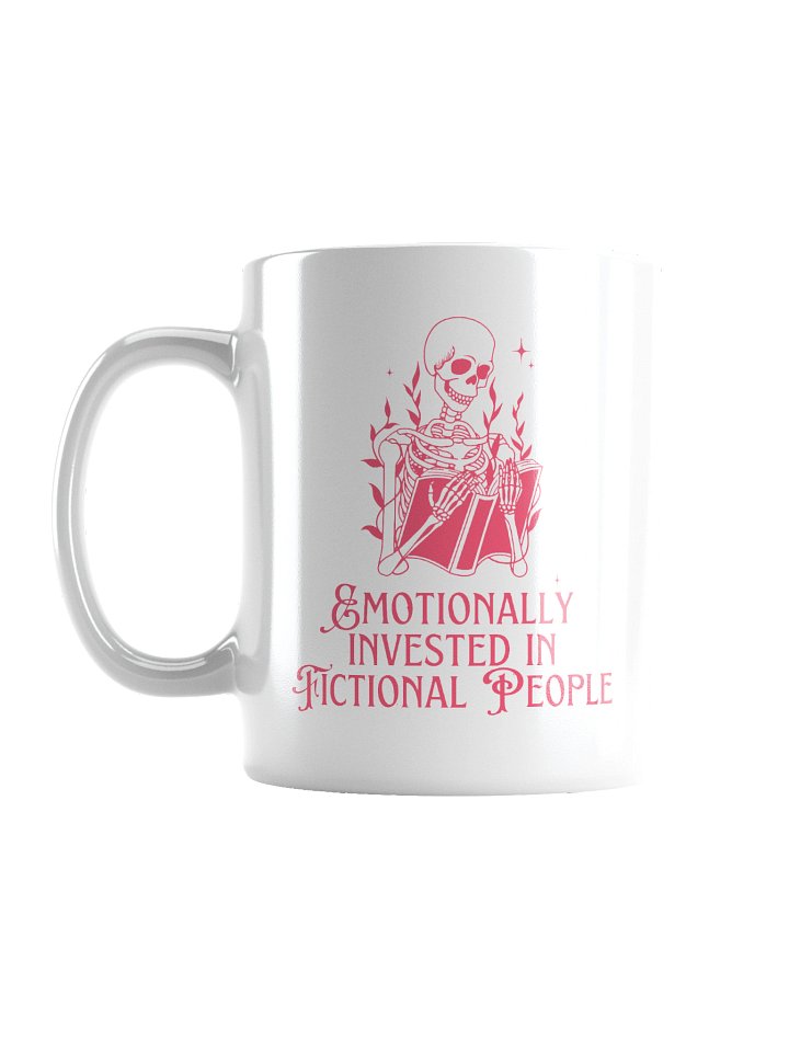 emotionally invested in fictional people skeleton mug product image (1)