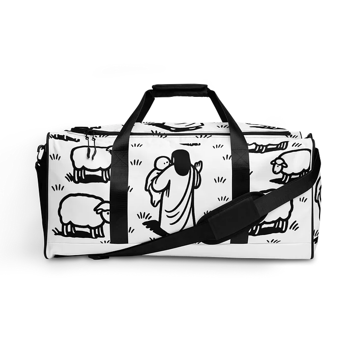 The Good Shepherd Doodle All-Over Print Duffle Bag product image (1)