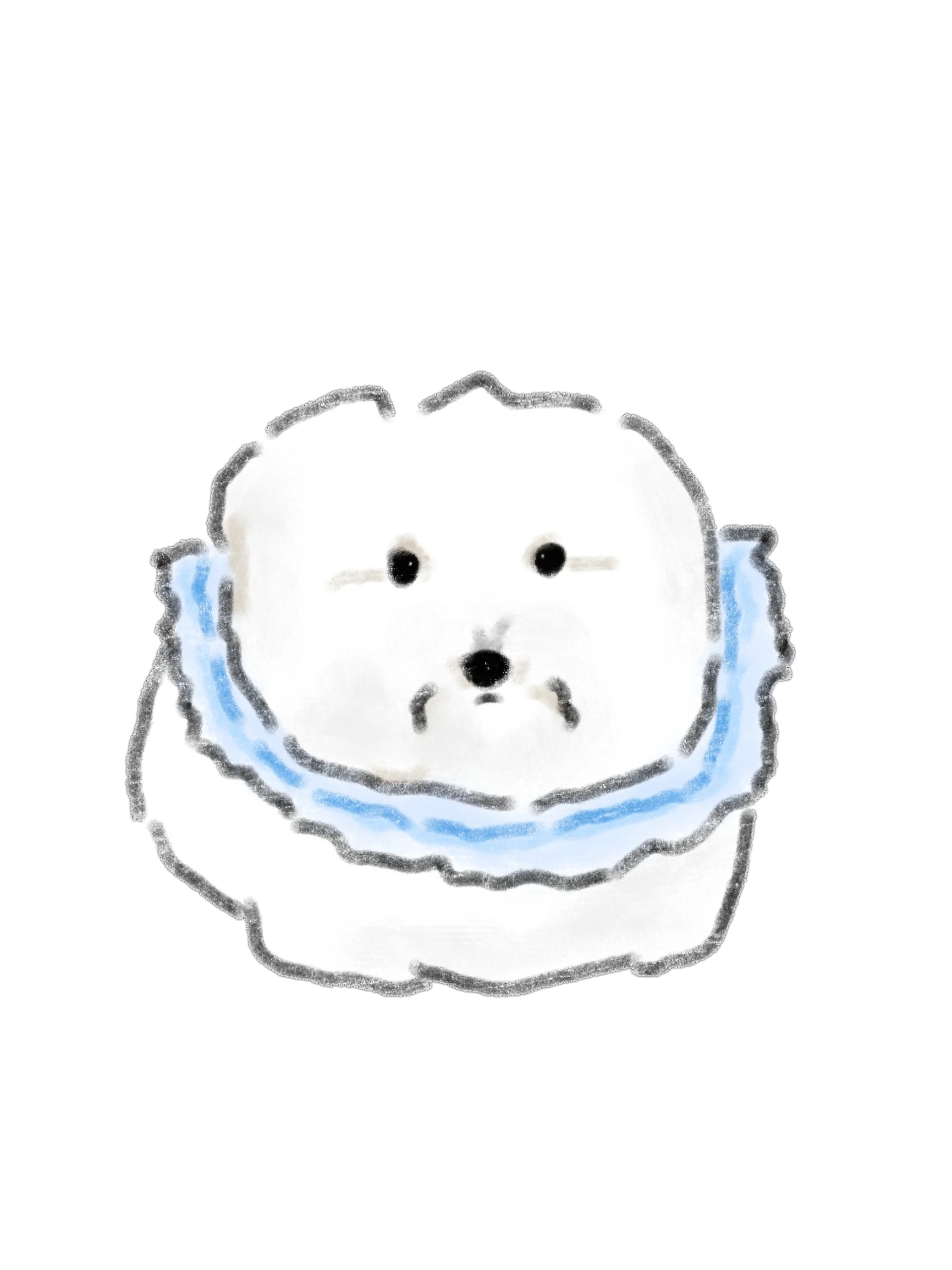 15 Hand-Drawn White Dog PNG Clipart Bundle product image (11)