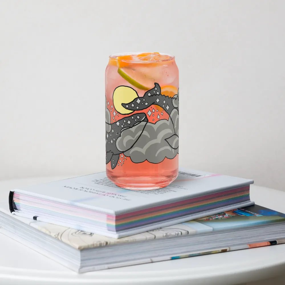 starry gray whale night sky can-shaped glass product image (4)