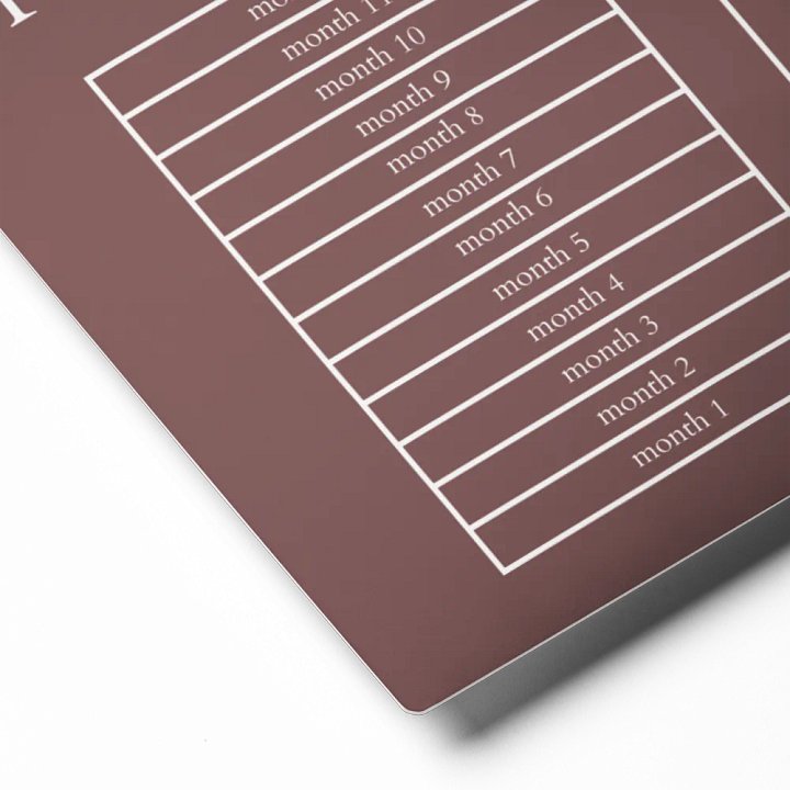 HIGHFALUTIN ANNUAL RENT TRACKER (white design 9) product image (2)