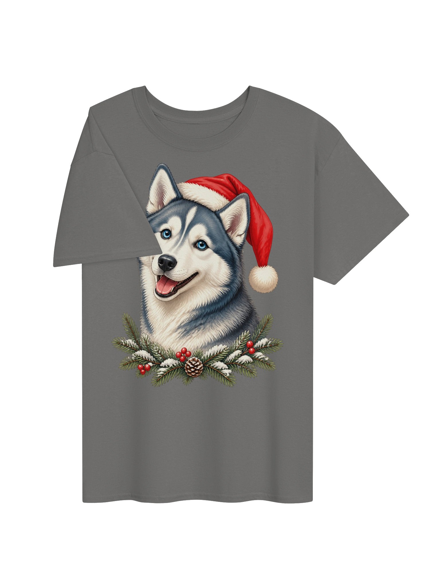 Husky Santa T-Shirt product image (23)