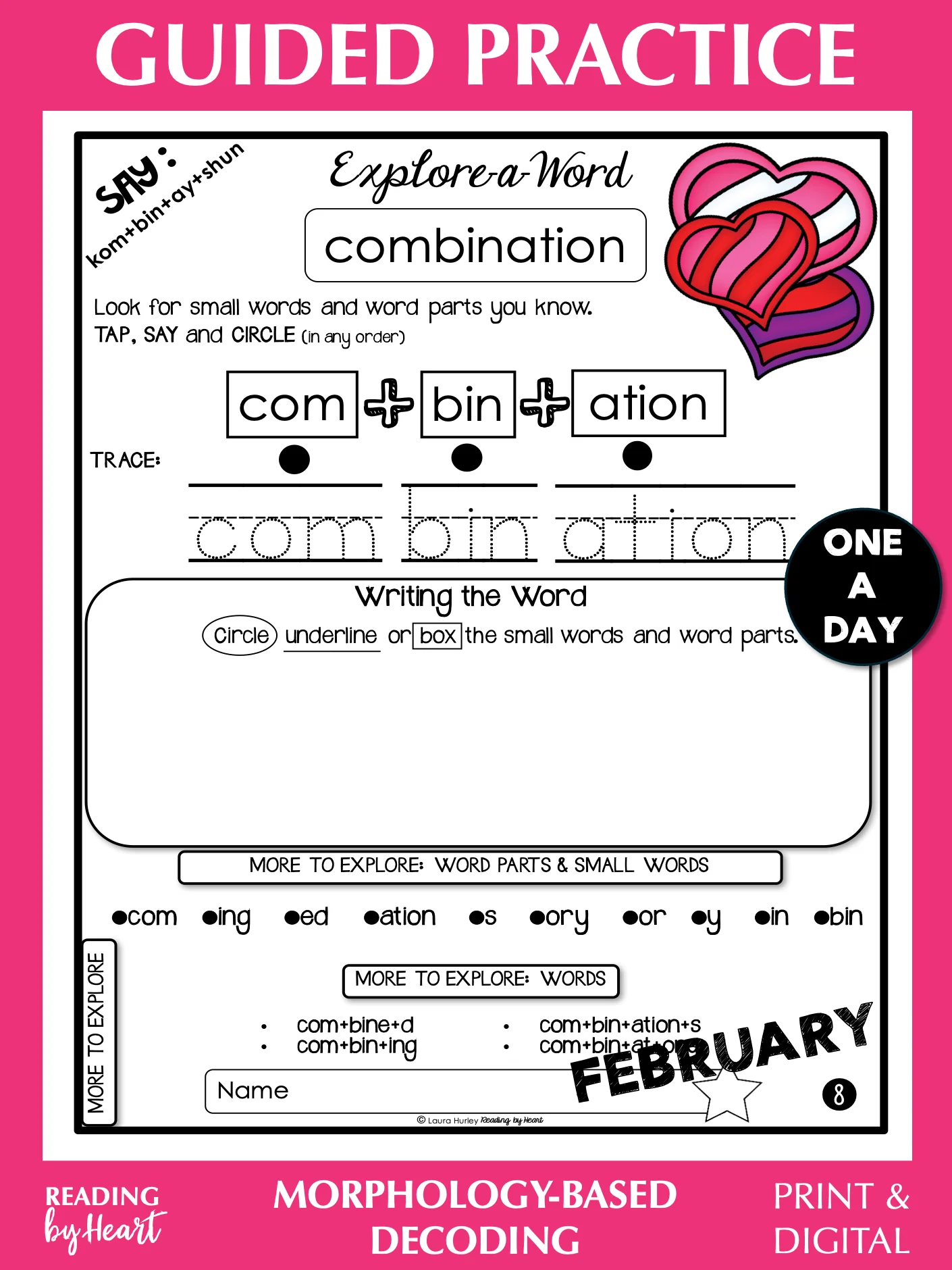 Multisyllabic Words: Guided Practice - February (Print & Digital) (Grades 4-8) product image (1)