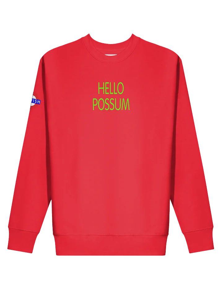 Hello Possum Graphic Crewneck - Lime Green product image (1)
