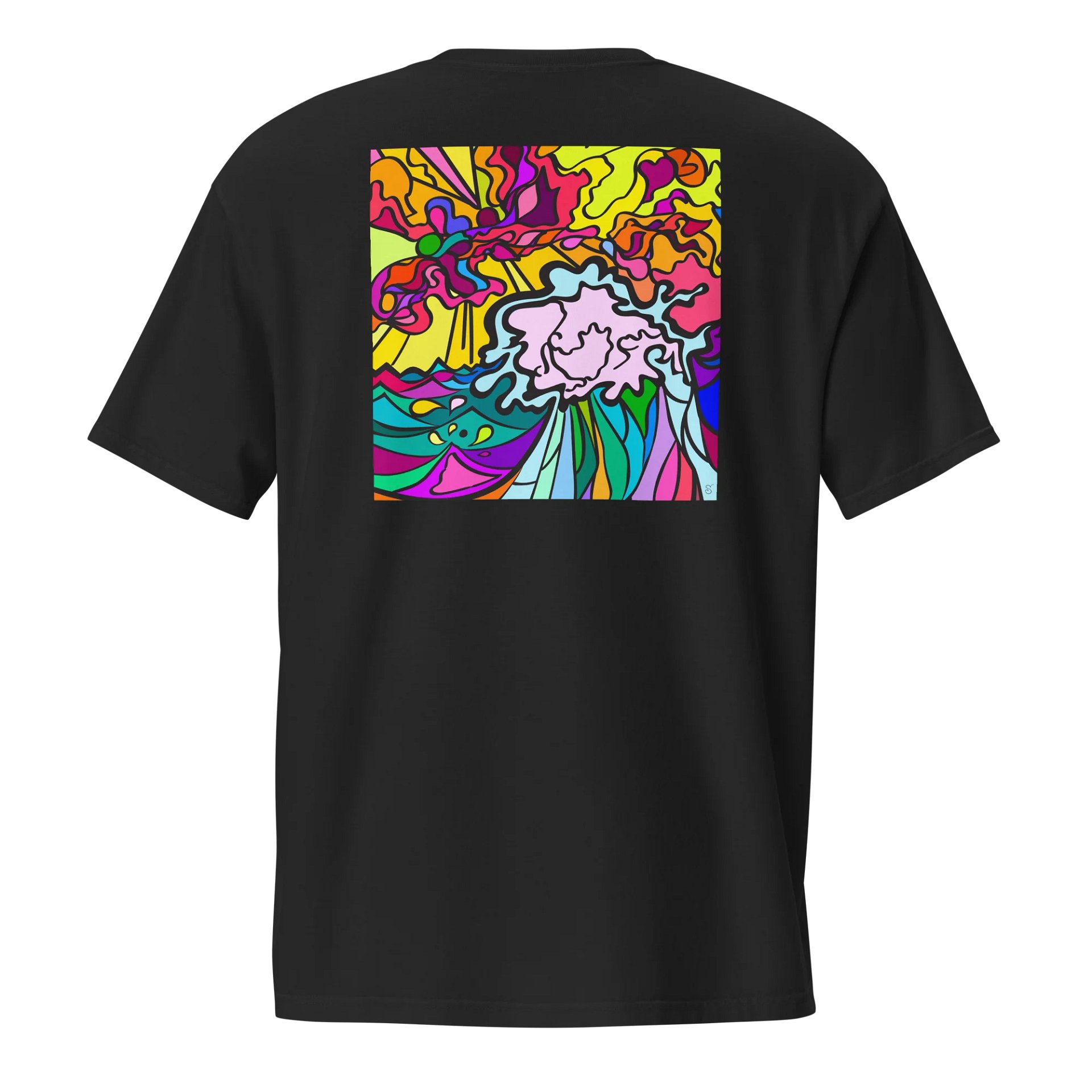 Psychedelic Swirls Unisex Pocket Tee - Wave at Sunset product image (1)