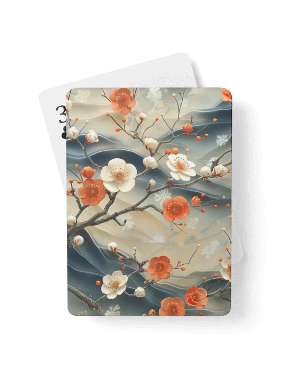 Traditional Japanese Playing Cards - Plum Blossom Aesthetic Poker Deck product image (1)
