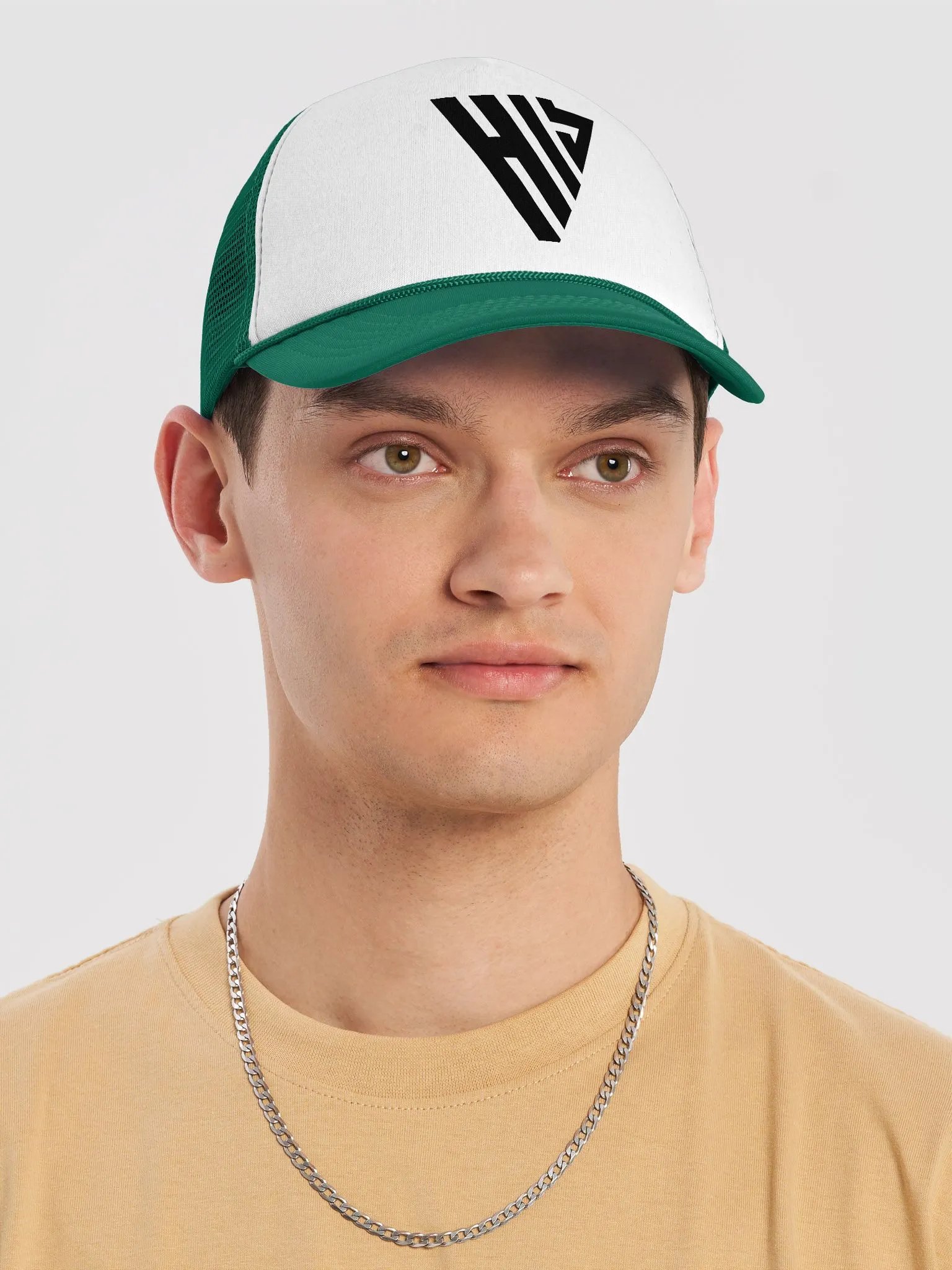 HEYIMSTEVE EMBLEM Blackout Foam Trucker Hat product image (5)