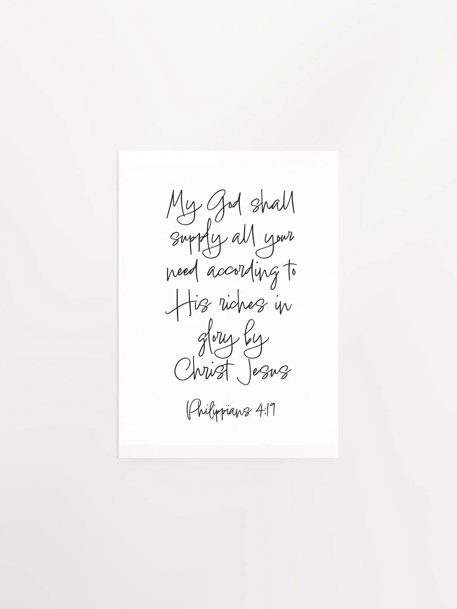 According to His Riches in Glory - Print product image (1)