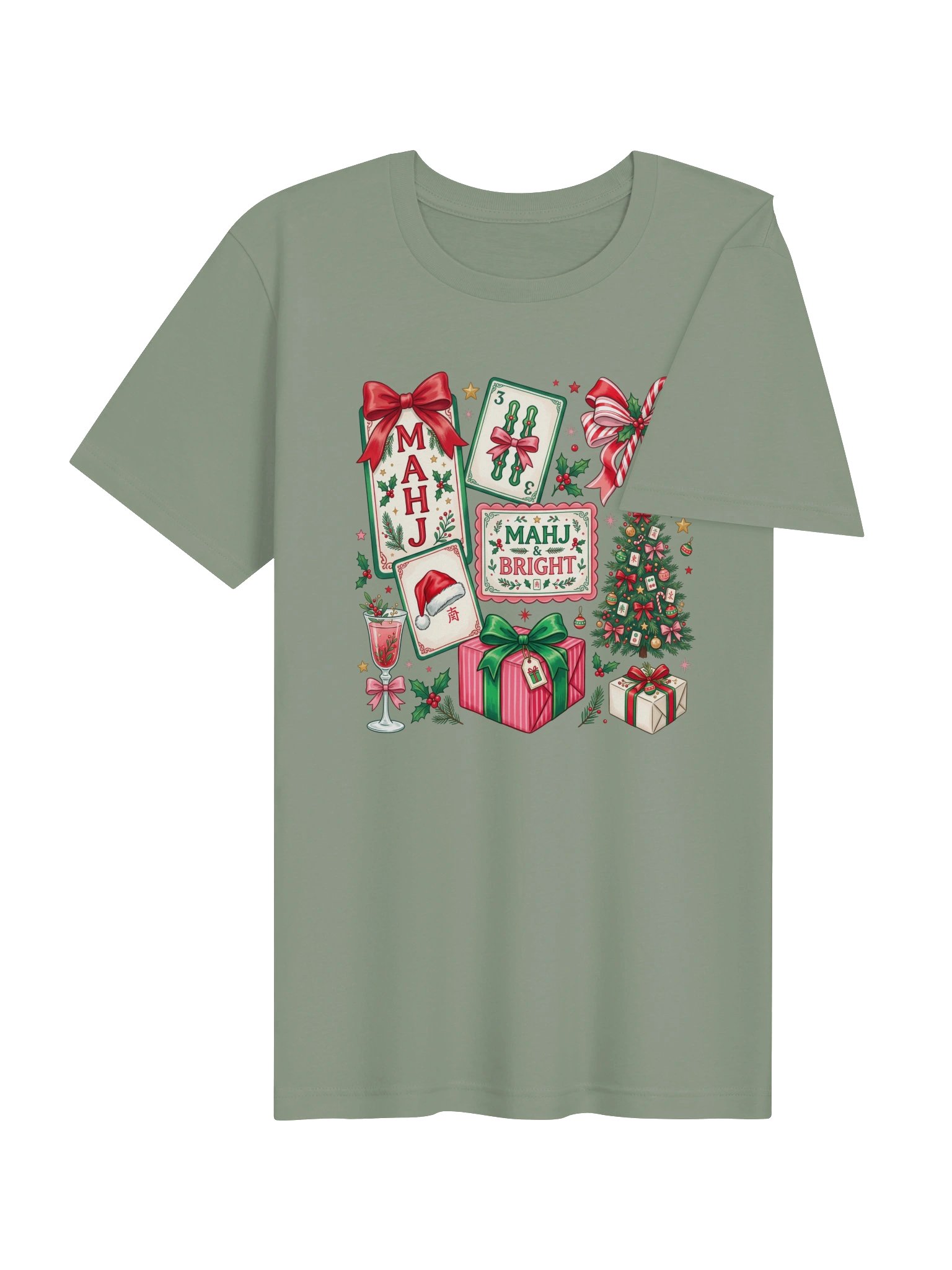 Mahj & Bright Christmas T-Shirt | Holiday Mahjong Tee product image (31)