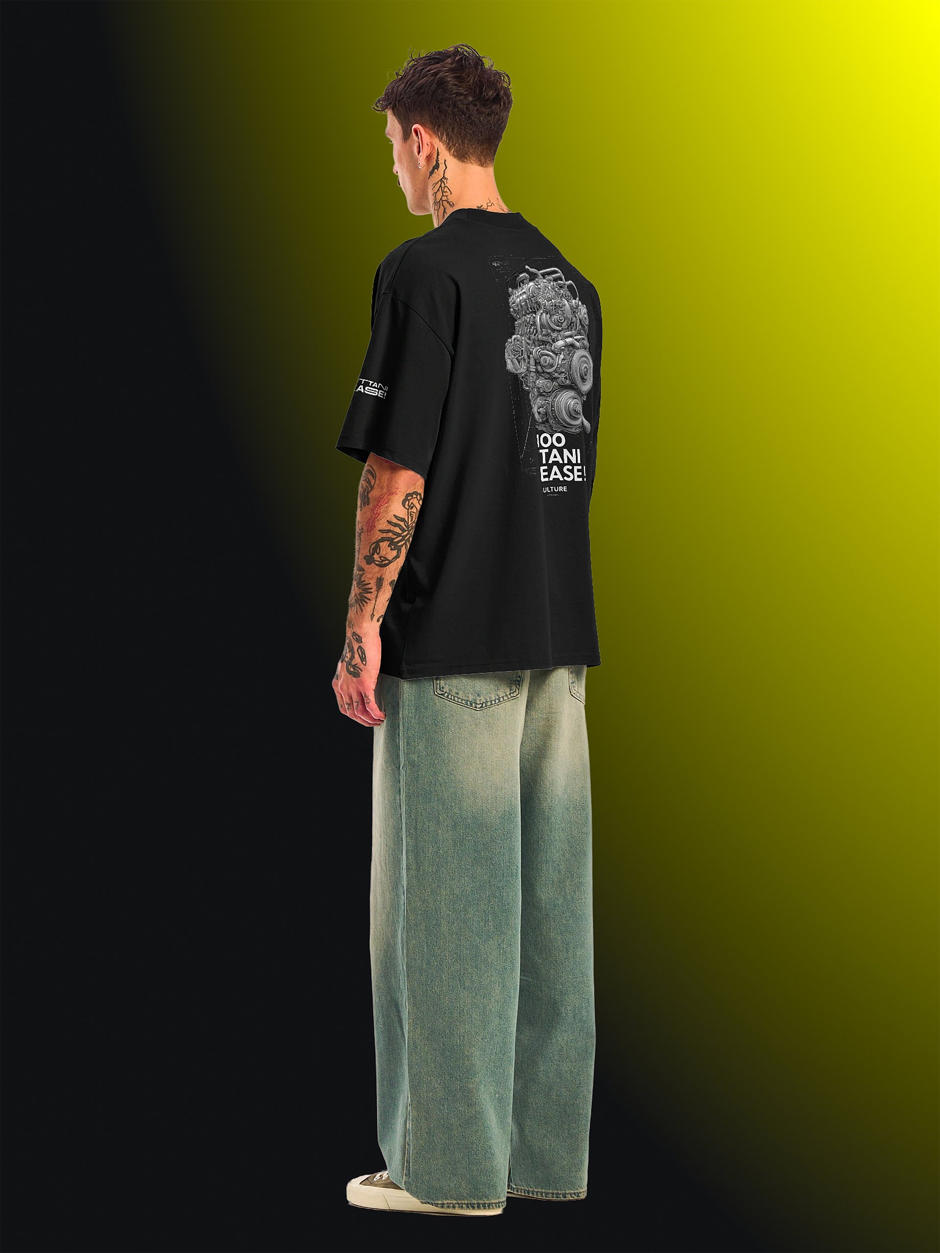 100 Ottani Please!™ Oversized Unisex Racing Streetwear Graphic T-Shirt | Velocity Shift Edition product image (6)