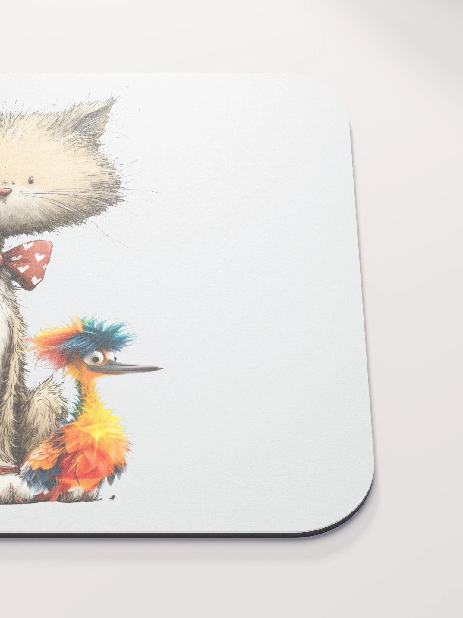 Cute Cat Bird Mouse Pad product image (5)