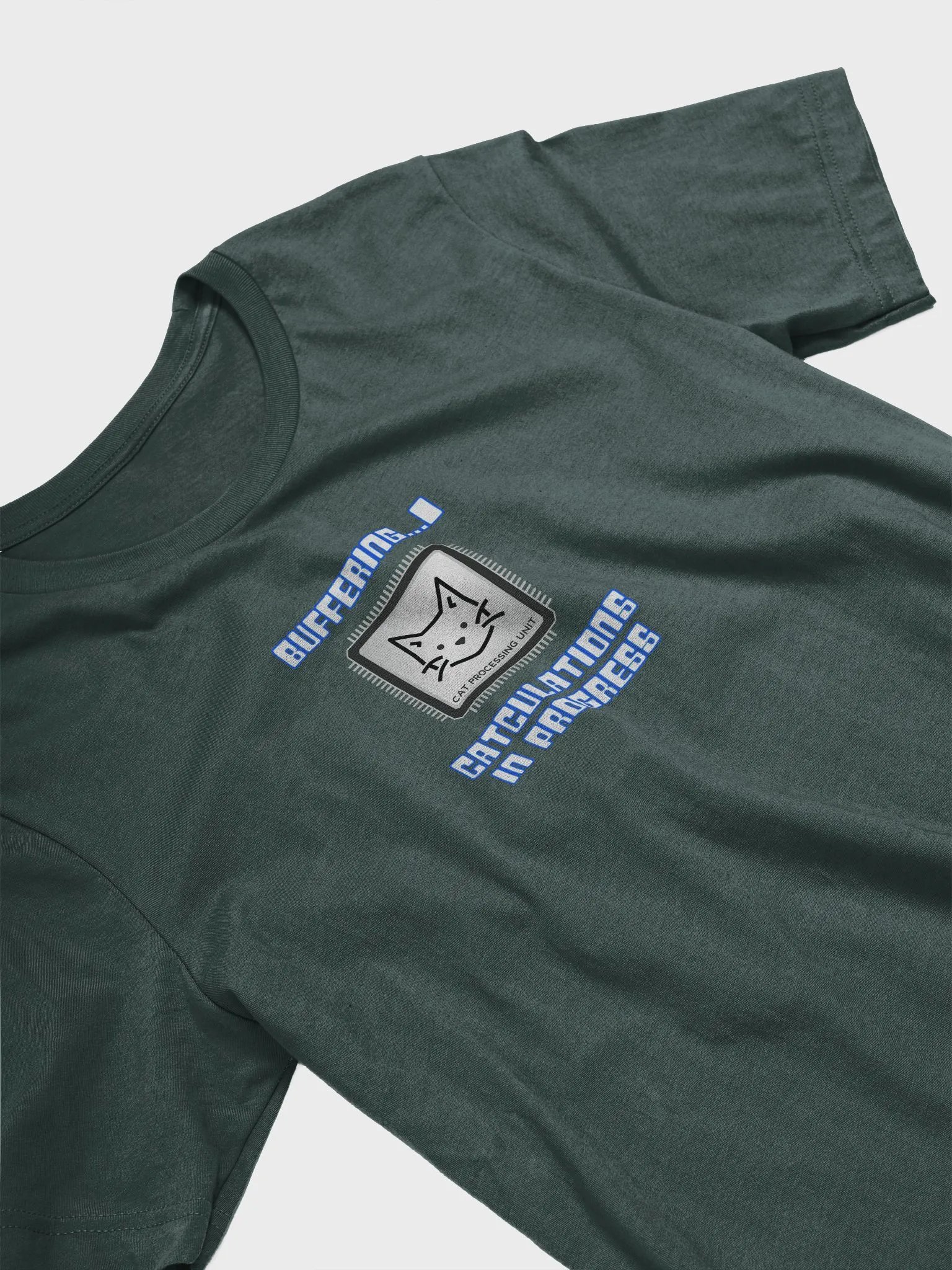 Funny Programmer Cat T-Shirt - Cat Processing Unit Coding Gift for Developers product image (2)