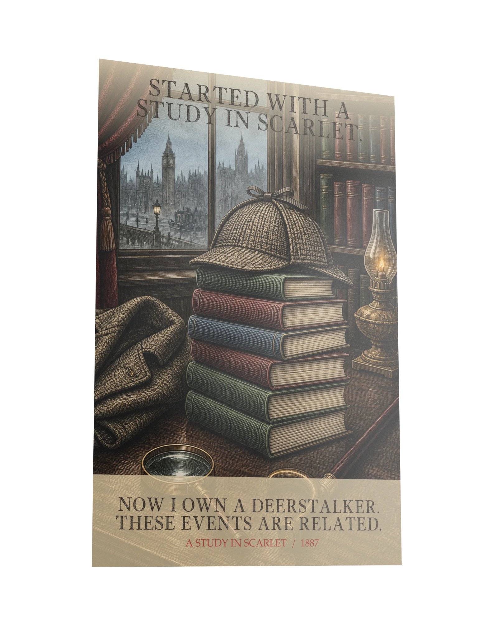 Started With Study Scarlet Now Own Deerstalker -- A Study in Scarlet Art Print product image (10)