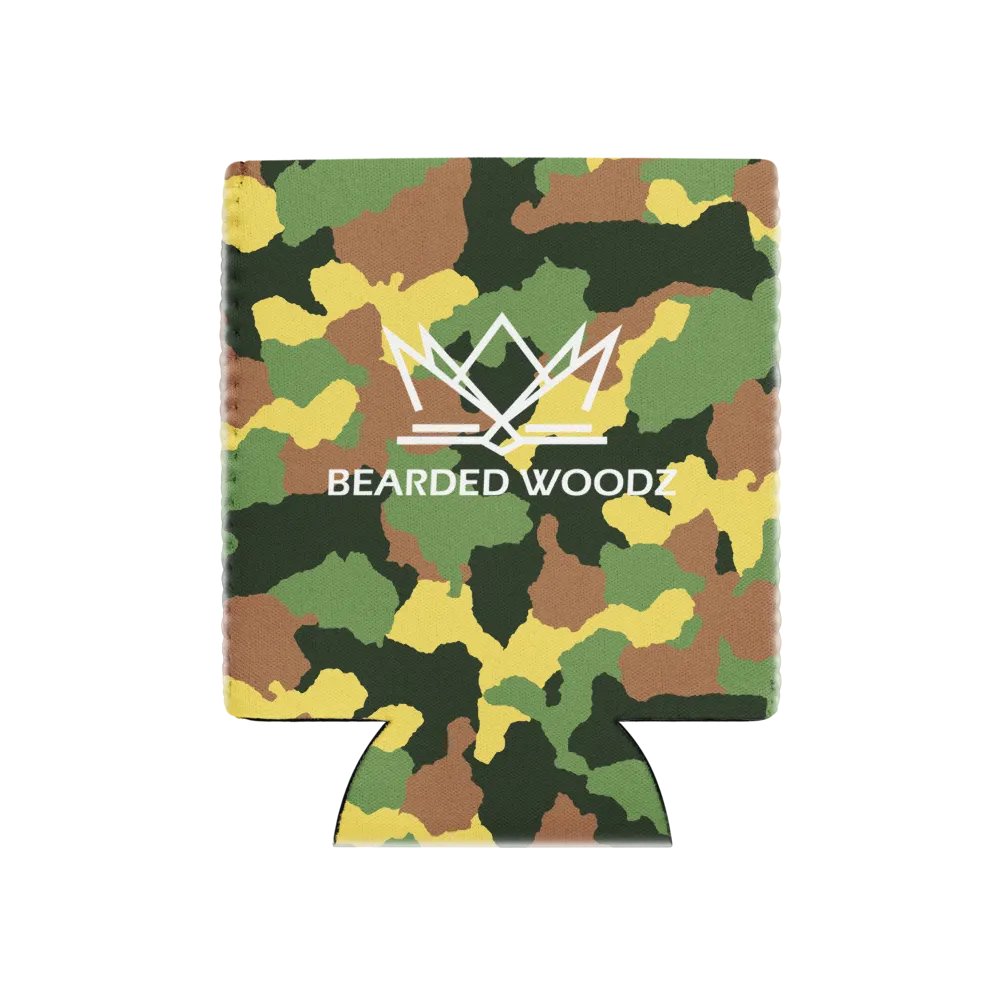 Coozie Can Cooler (Design: Bearded Woodz) Custom Army product image (1)