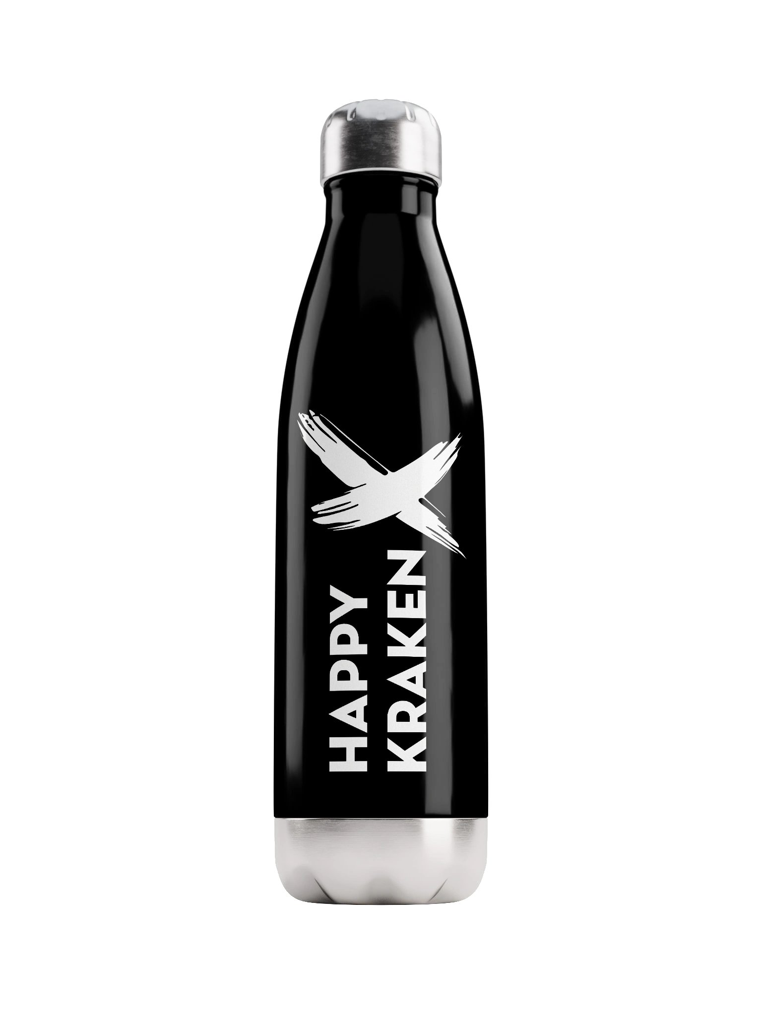 Kraken Logo Stainless Steel Water Bottle (Black) product image (1)