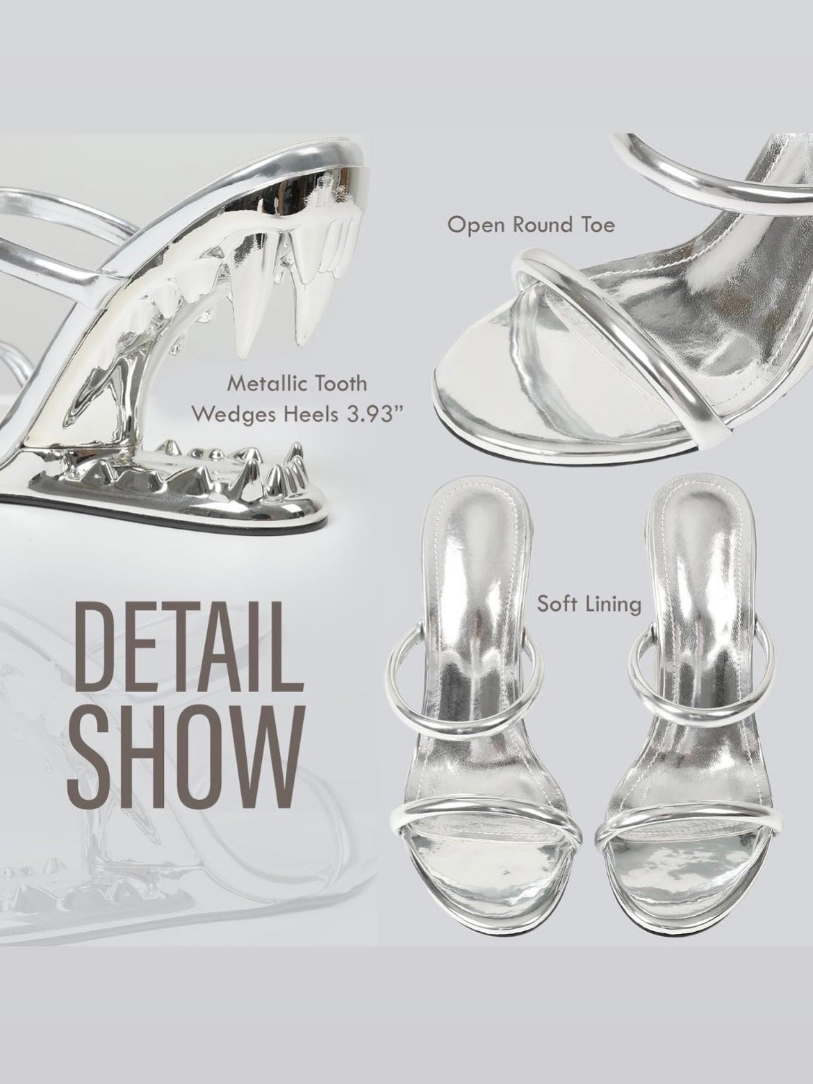 X HEELS SILVER product image (3)