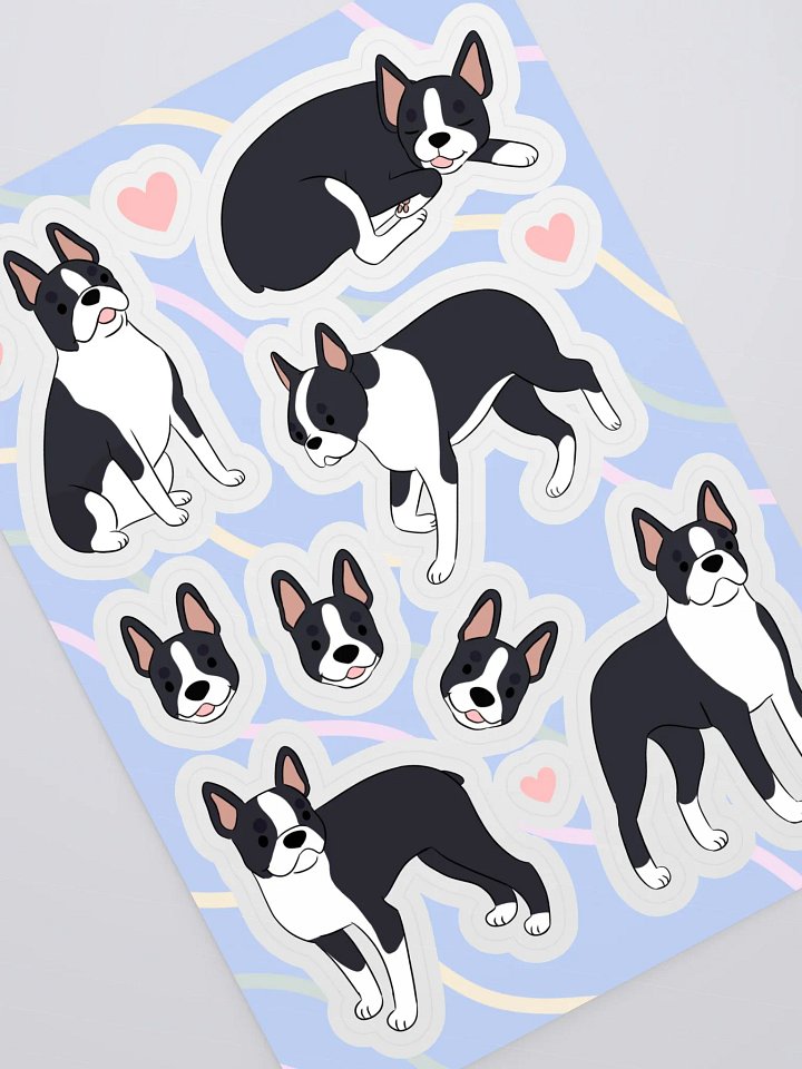 Boston Terrier Love Sticker Sheet product image (2)