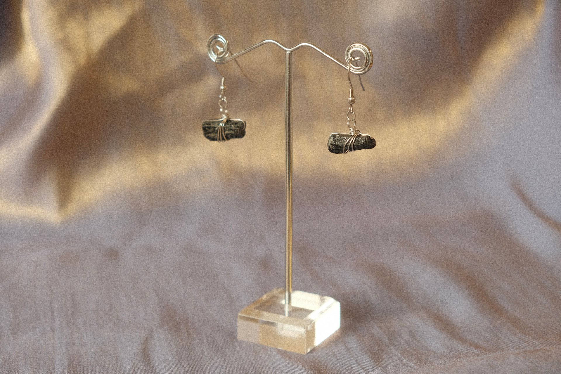 Tourmaline Wrapped Nugget Earrings product image (9)