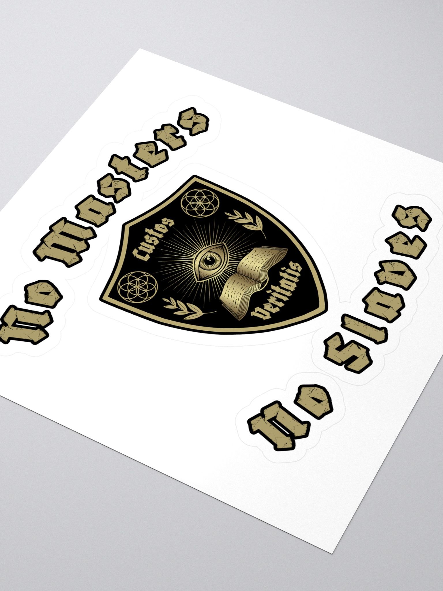 No Masters & No Slaves Shield Sticker product image (3)