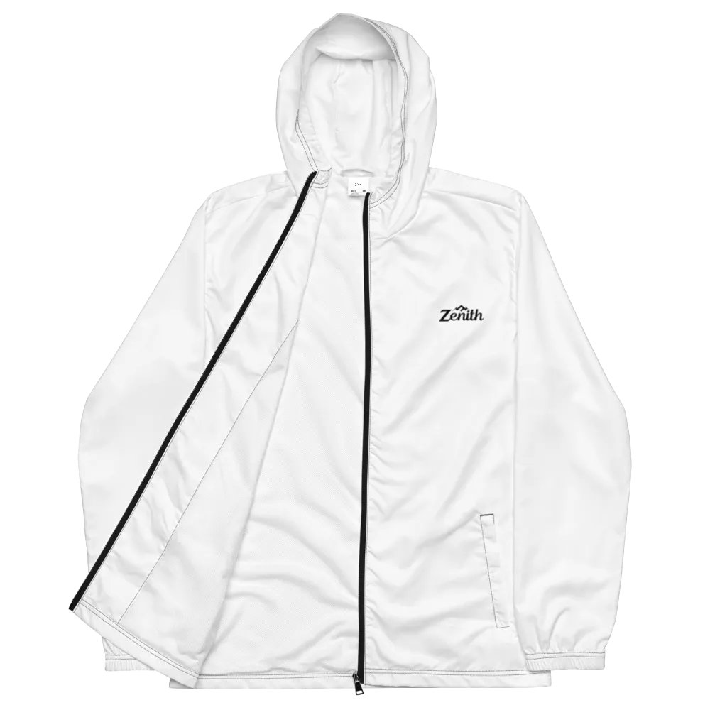 Zenith Unisex White Windbreaker Jacket - Lightweight & Water-Resistant | TDS Music product image (3)