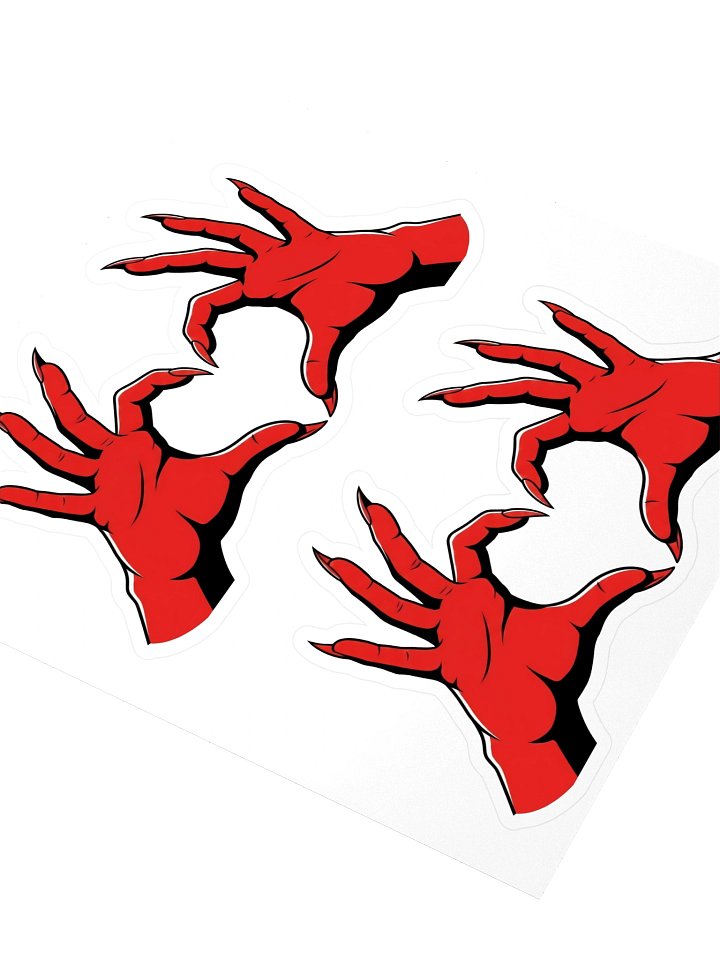 Satan Heart Hands Sticker 2 Pack product image (2)