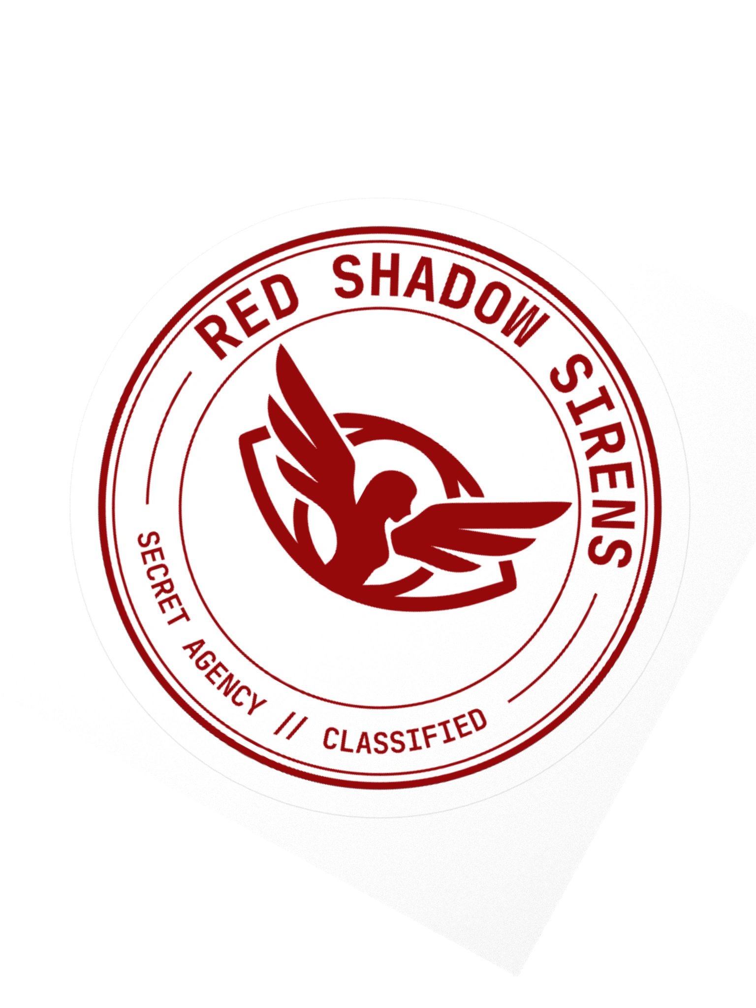 Agency logo sticker (red on white) product image (2)