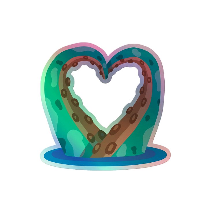 Tentacle Love Holographic Sticker product image (2)