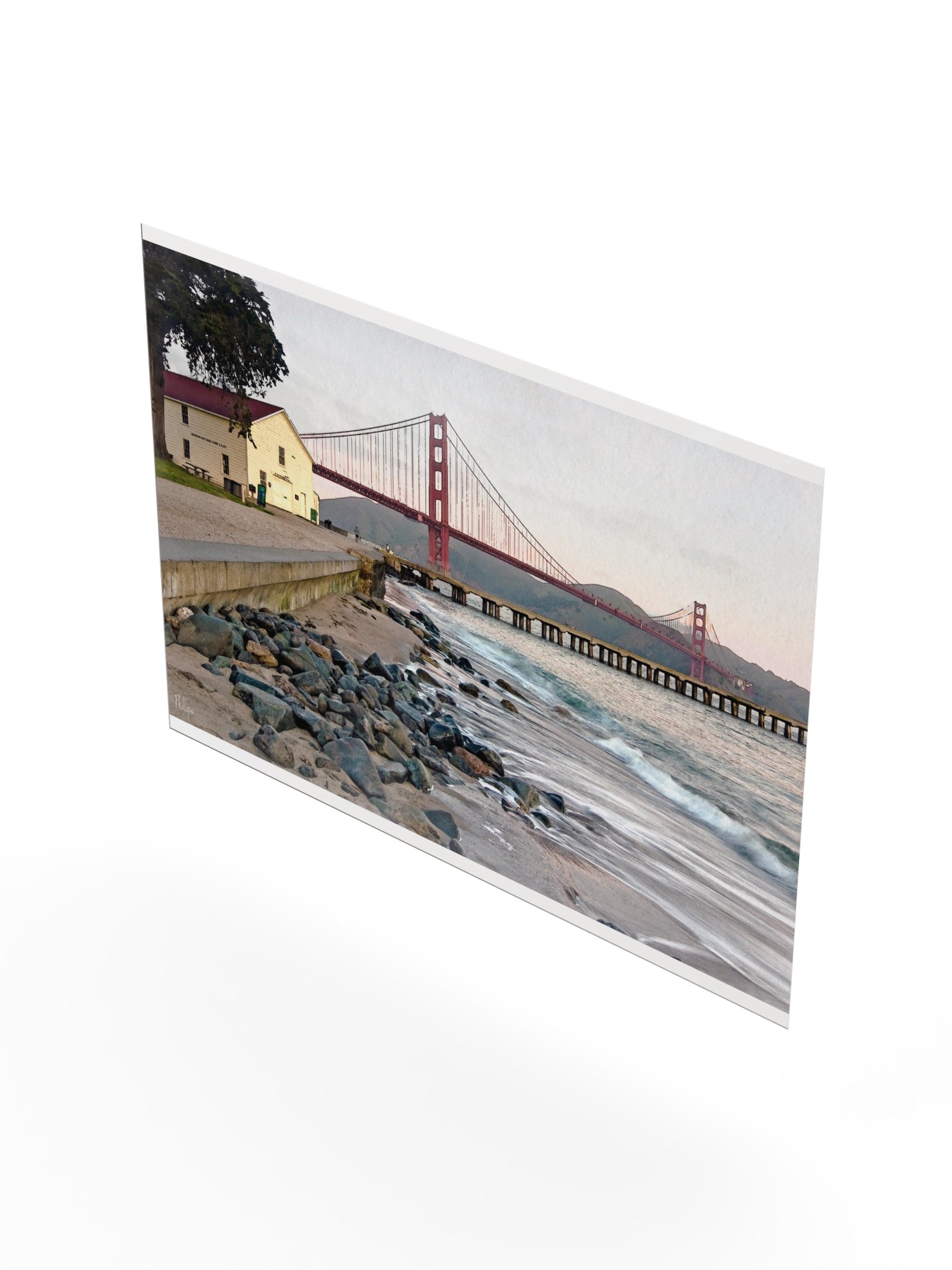 Golden Gate Watercolor Coastal Poster product image (43)