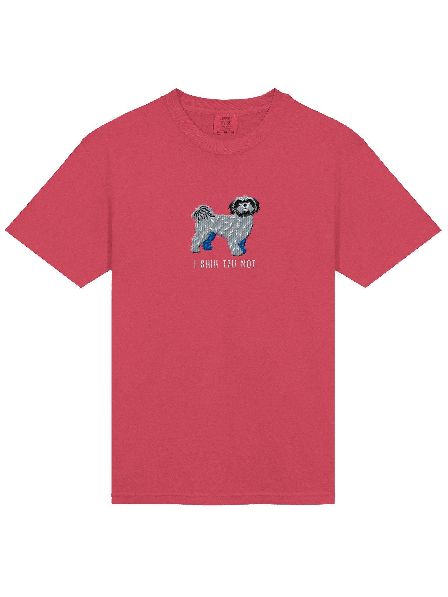 I Shih Tzu Not T-Shirt(Embroidered) of a Shih Tzu(Blue) product image (6)