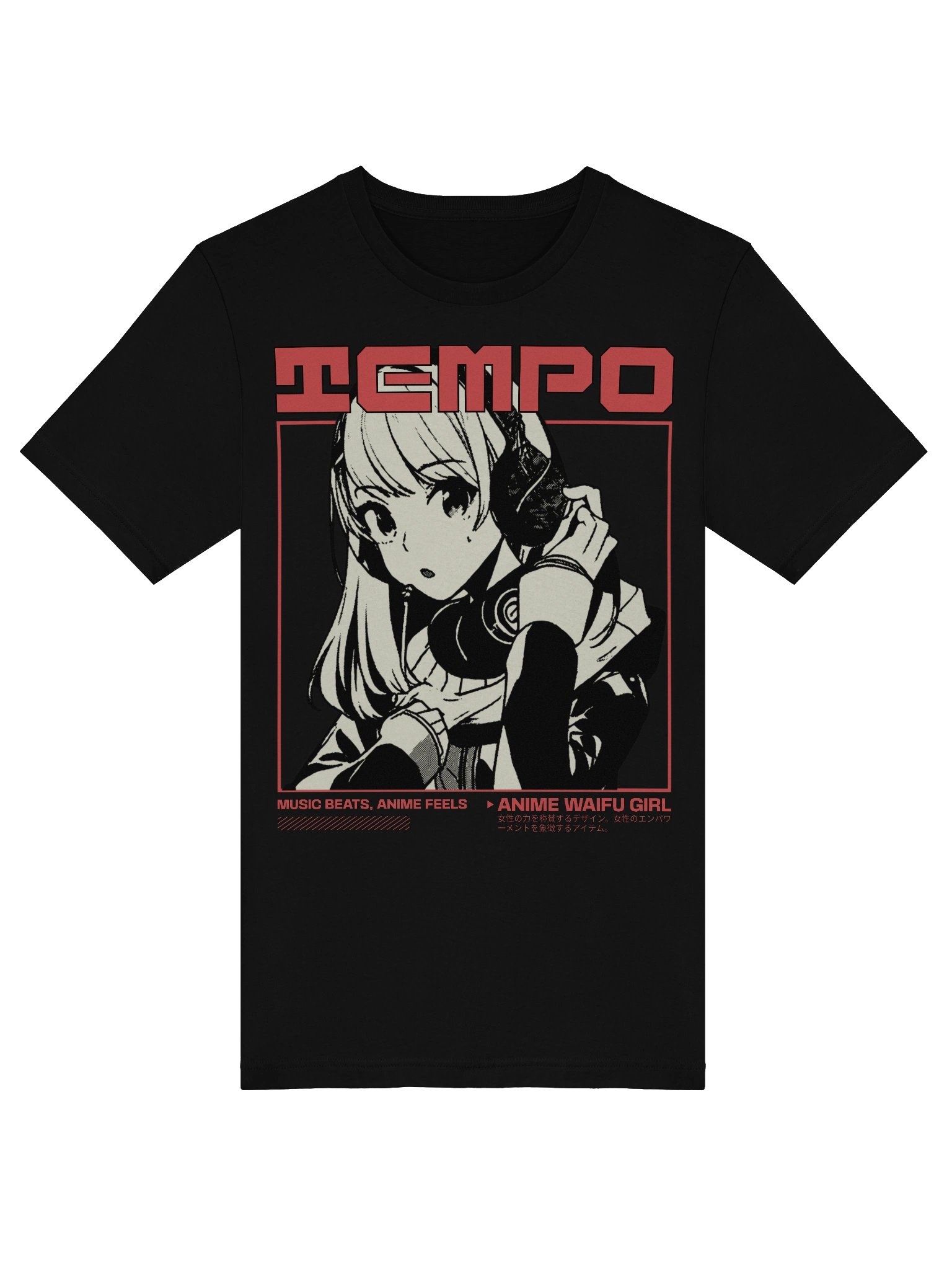 Stylish Anime Waifu Girl T-Shirt for Music and Manga Fans product image (5)