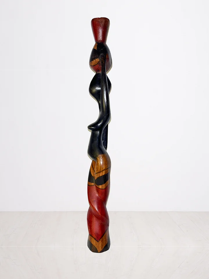 Handcarved Wooden African Woman Sculpture product image (2)