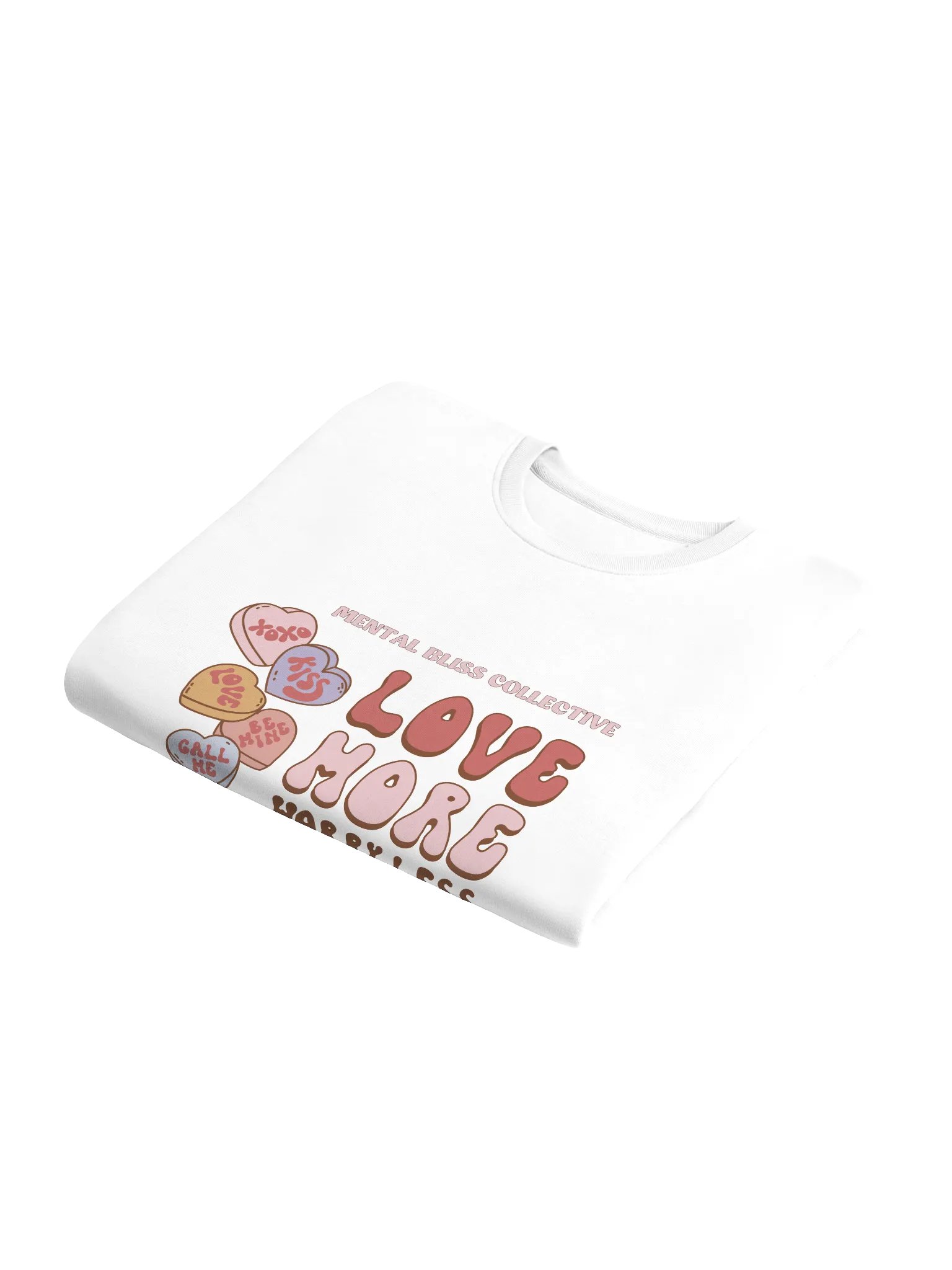 "Love More Worry Less" Unisex Eco Sweatshirt Hoodie – A Daily Reminder to Stay Positive product image (6)