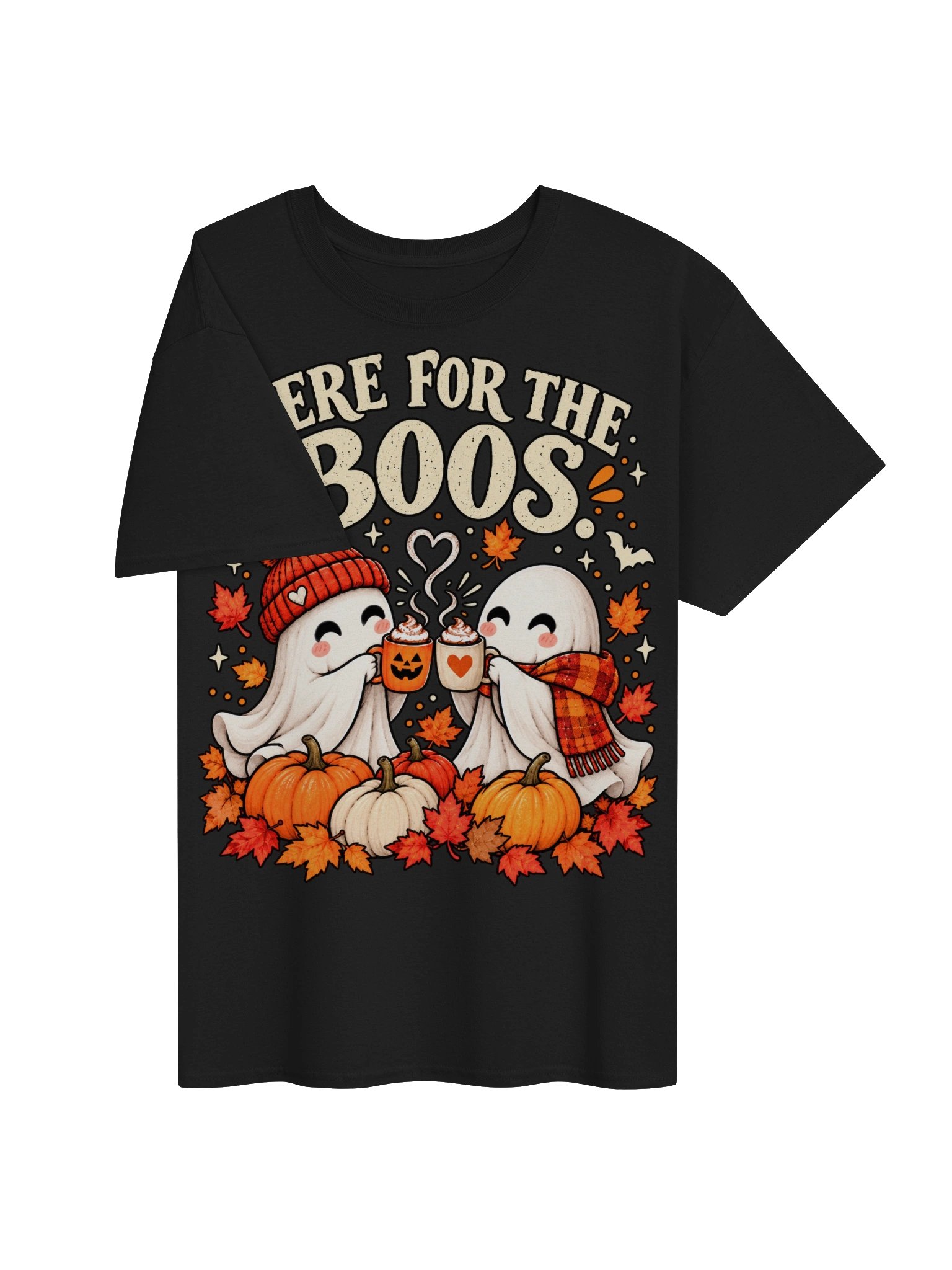 Here for the Boos — Cute Ghost Halloween Tee product image (4)