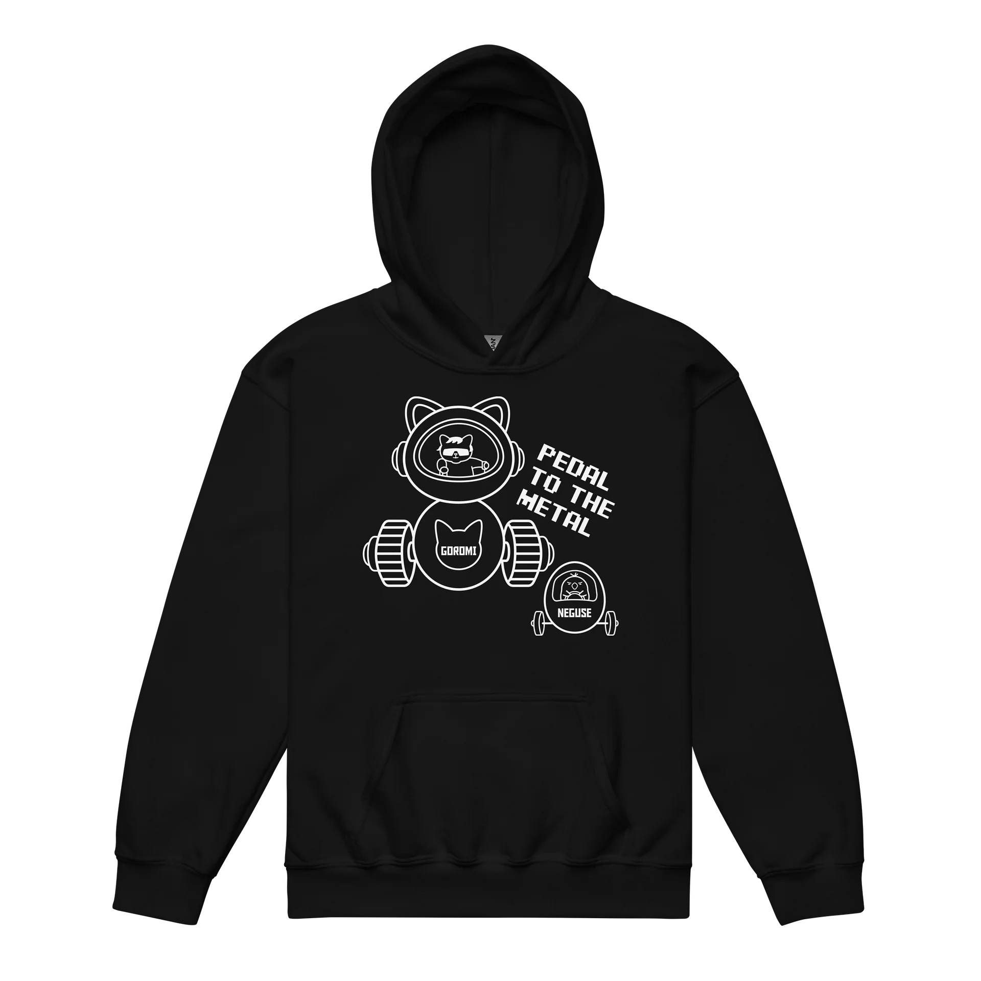 Goromi the Cat in Wig (Inefficient Vehicle Race) - Unisex Youth Hoodie product image (1)