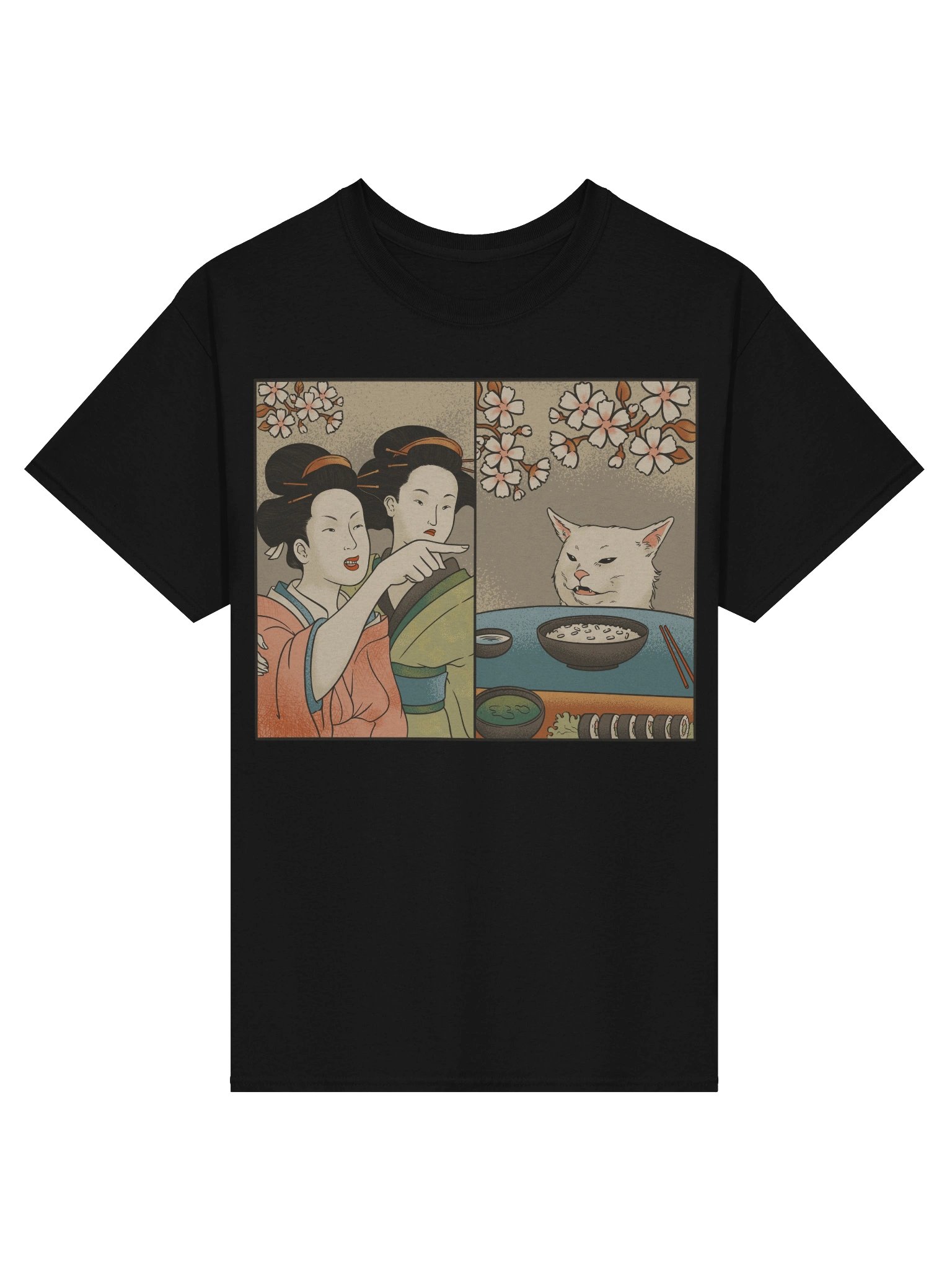 Woman Yelling At A Cat Meme Japanese Graphic T-Shirt product image (2)