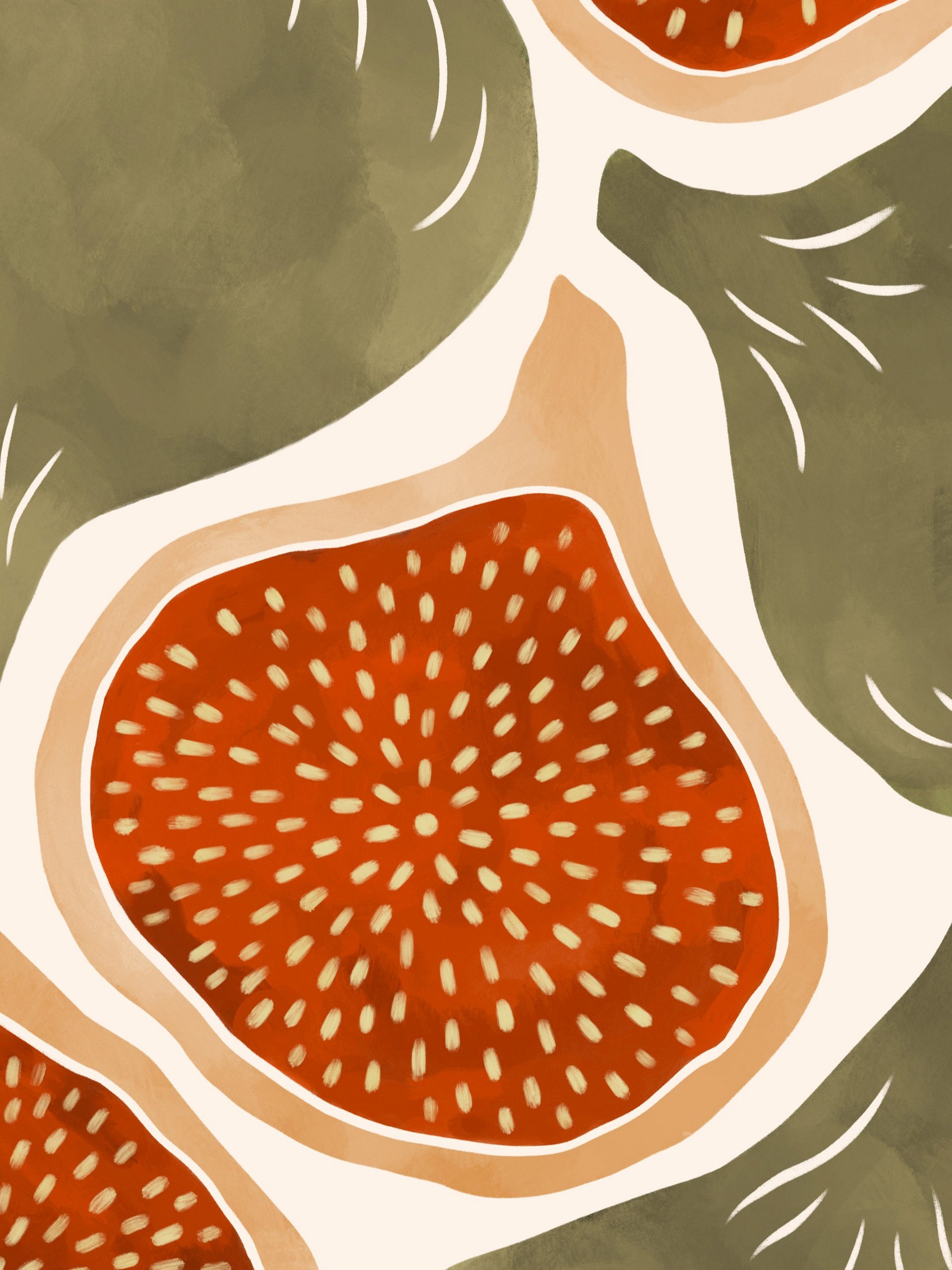 Vibrant Fig Fruit Art Print product image (2)
