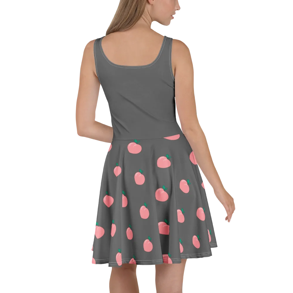 Gray "Feelin' Peachy" All-Over Print Dress product image (4)