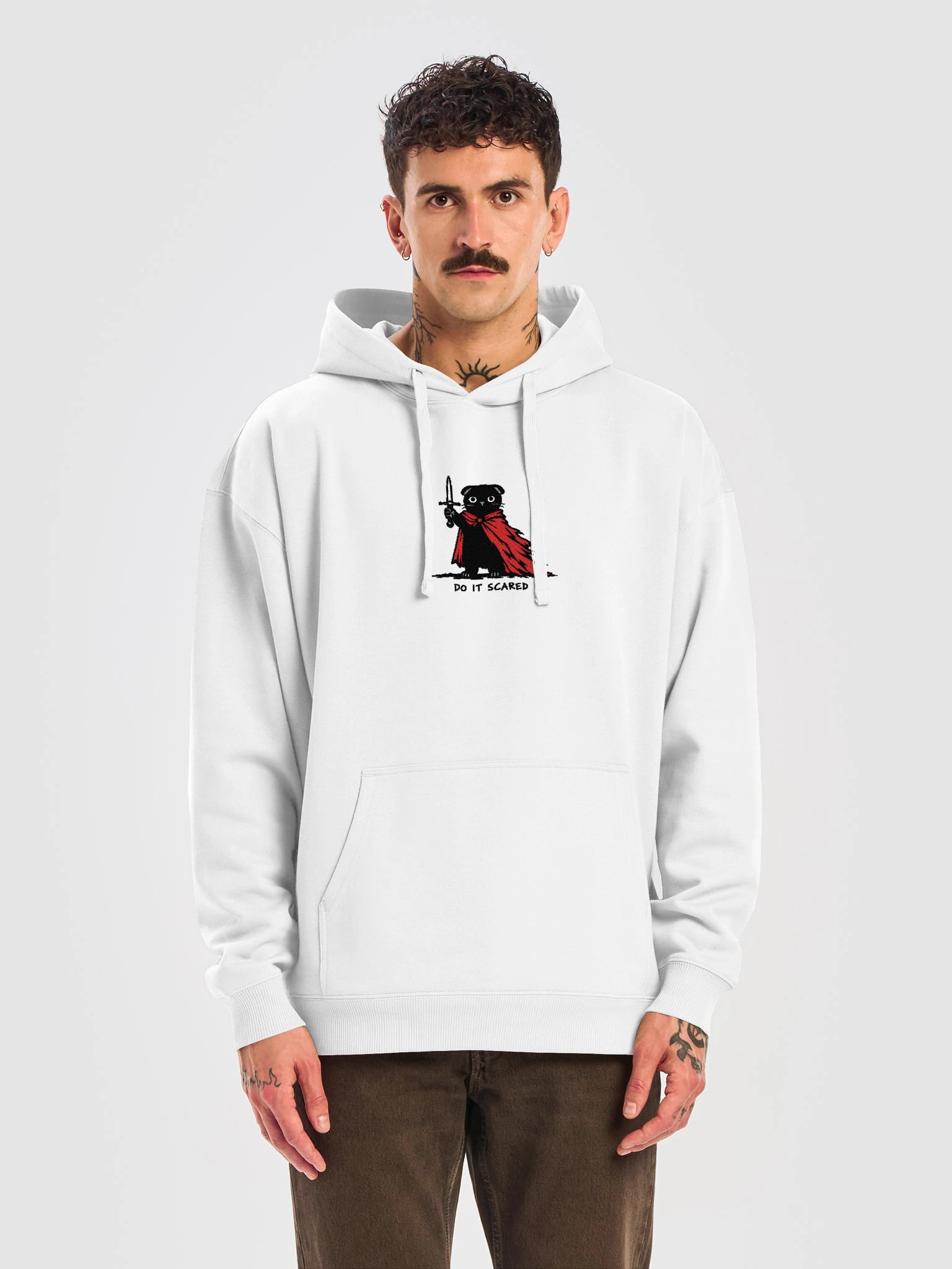 Hoodie unisexe Relaxed Coton Bio Poids Lourd – DO IT SCARED product image (3)