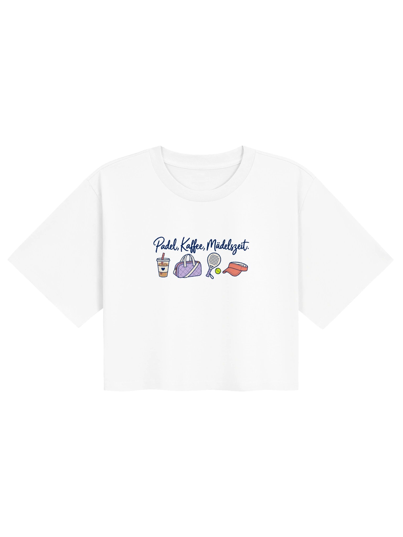 Padel, Kaffee, Mädelszeit – Damen Crop T-Shirt product image (1)