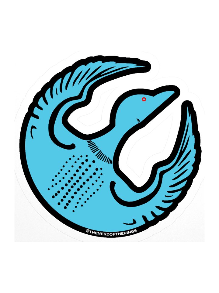 Rebel Loon Sticker - Light blue & Black product image (3)