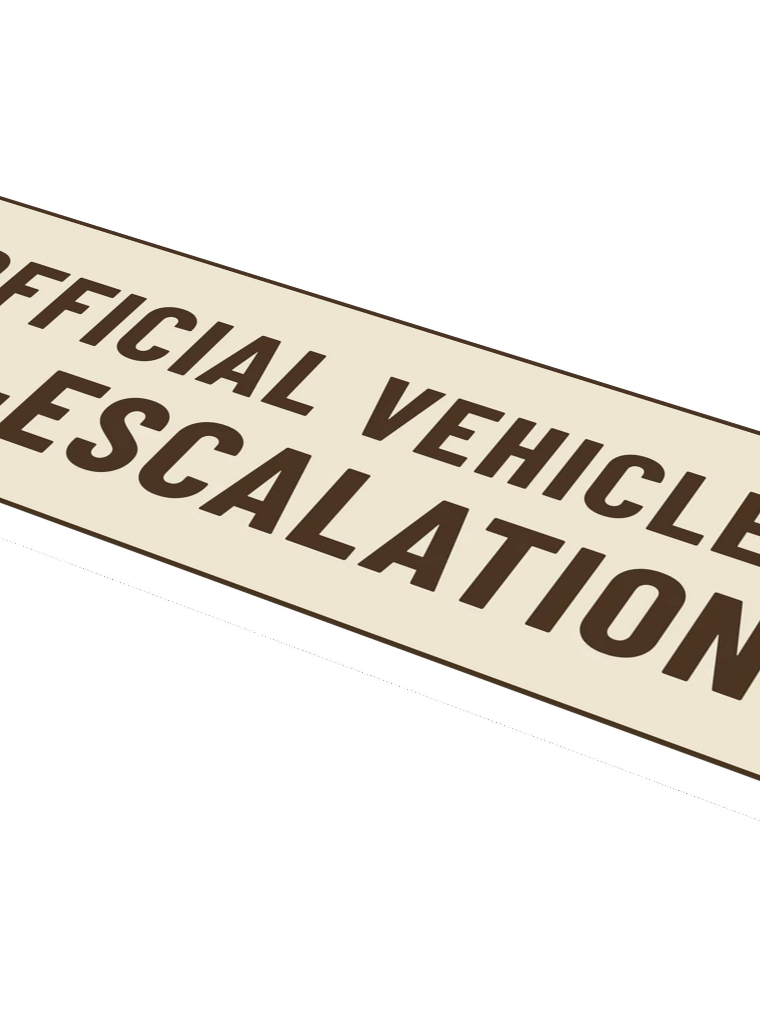 Official Vehicle of the De-escalation Club Bumper Sticker, Funny Car Sticker product image (4)